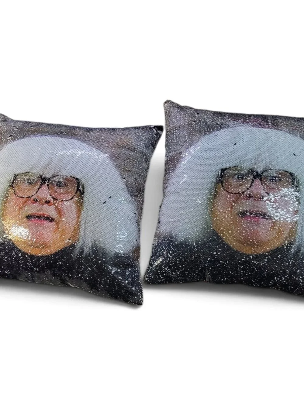 Magic Sequin-Reveal Square Couch Pillows - Danny DeVito/Frank Reynolds